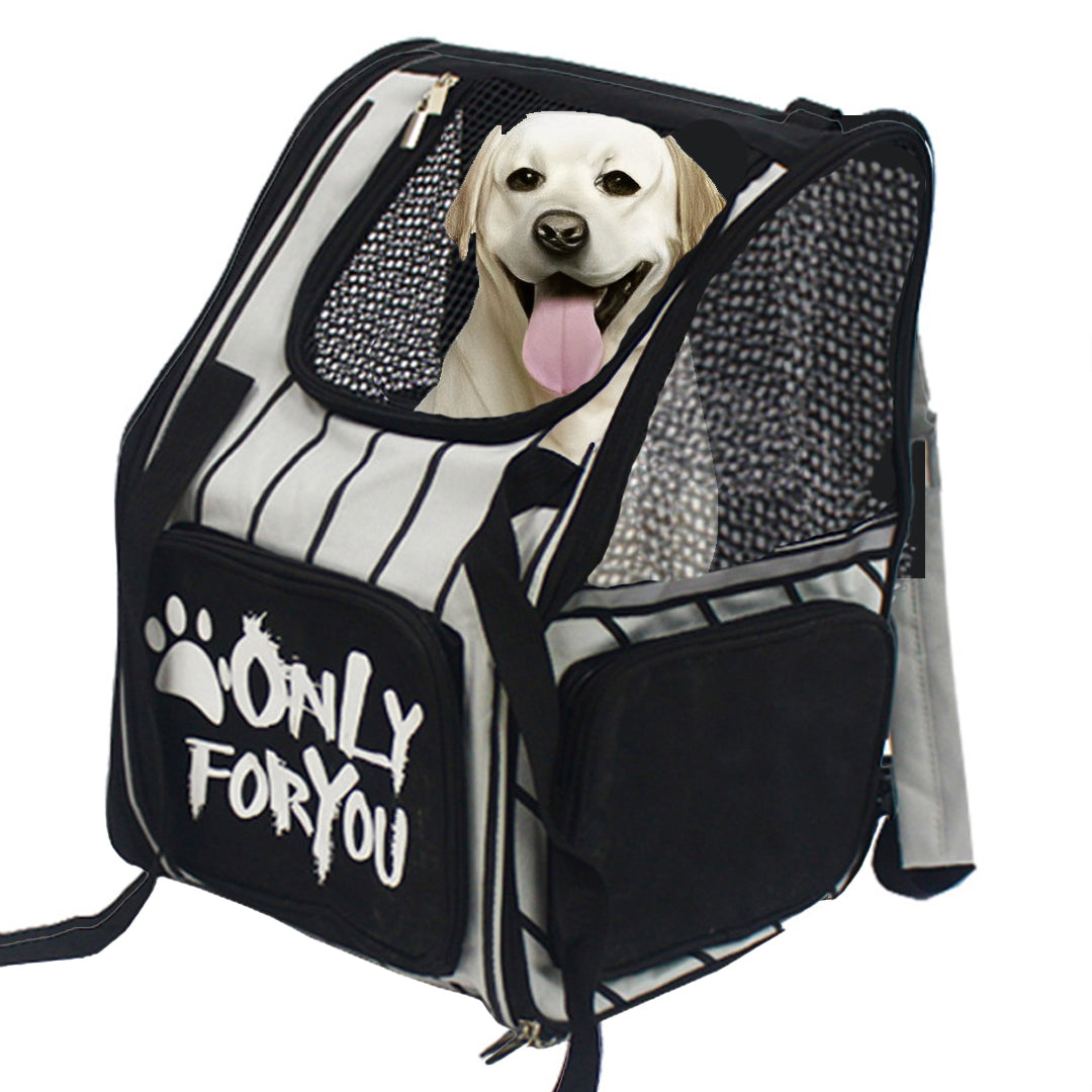 SOGA Black Pet Carrier Backpack Breathable Mesh Portable Safety Travel Essentials Outdoor Bag - Cafe Supply