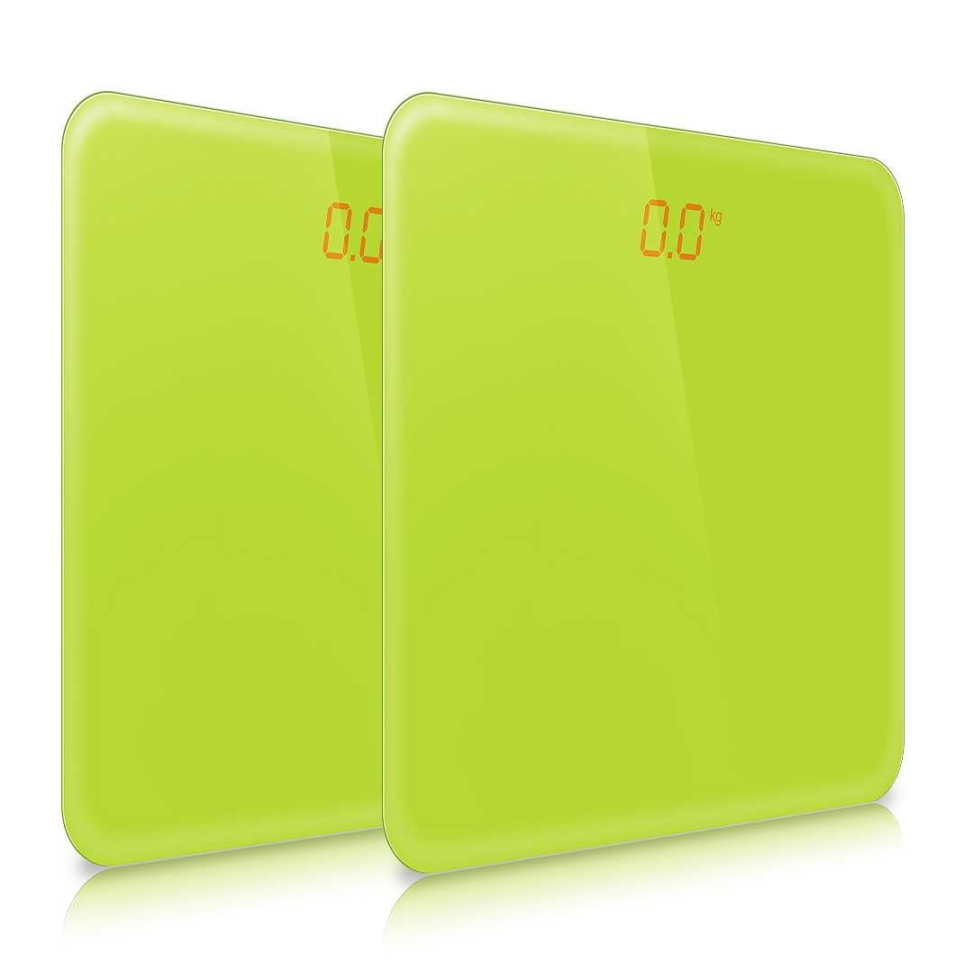 SOGA 2X 180kg Digital Fitness Weight Bathroom Gym Body Glass LCD Electronic Scales Green - Cafe Supply