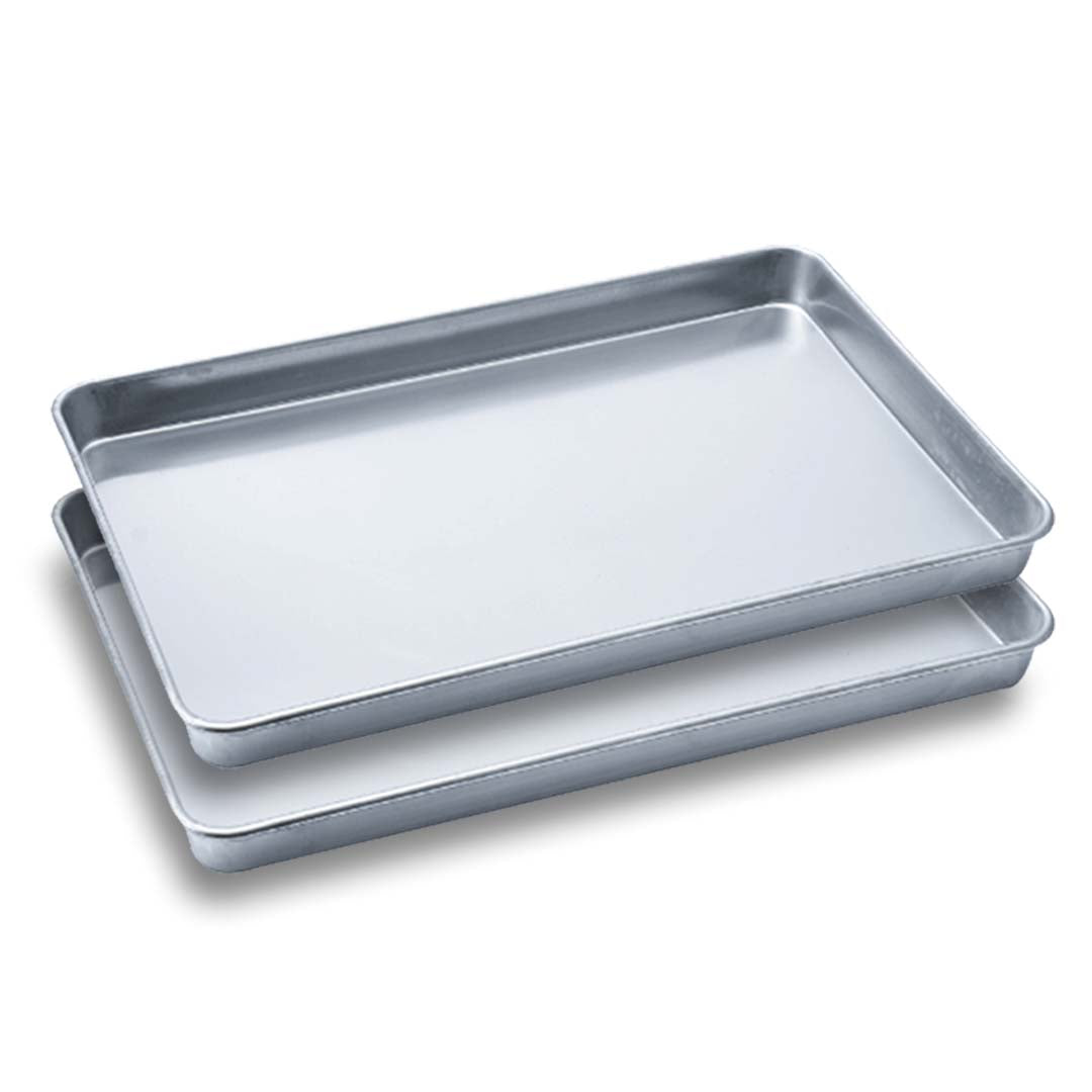 SOGA 2X Aluminium Oven Baking Pan Cooking Tray for Baker Gastronorm 60*40*5cm - Cafe Supply