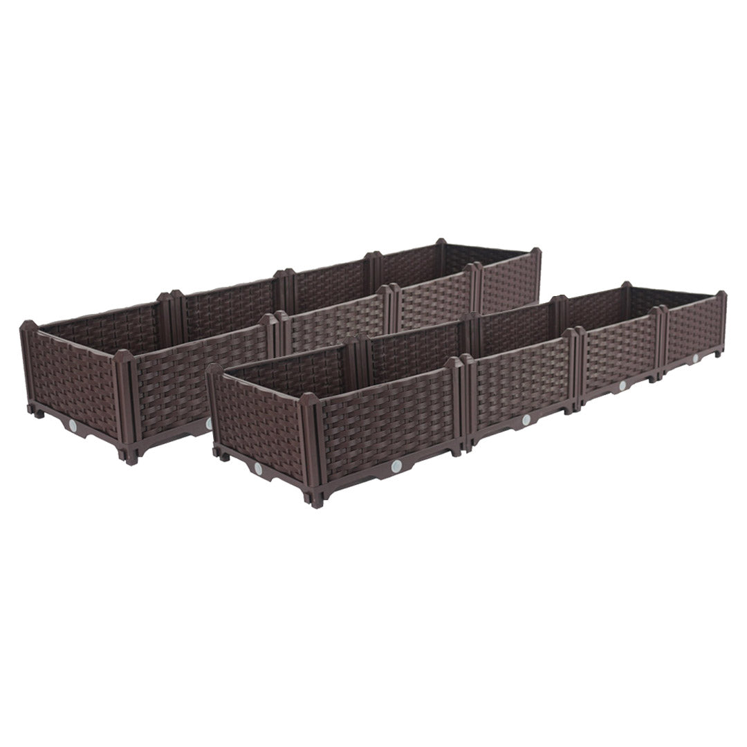 SOGA 2X 160cm Raised Planter Box Vegetable Herb Flower Outdoor Plastic Plants Garden Bed - Cafe Supply