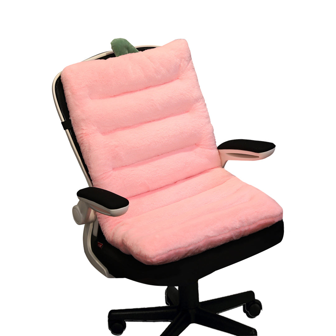 SOGA Pink One Piece Strawberry Cushion Office Sedentary Butt Mat Back Waist Chair Support Home Decor - Cafe Supply