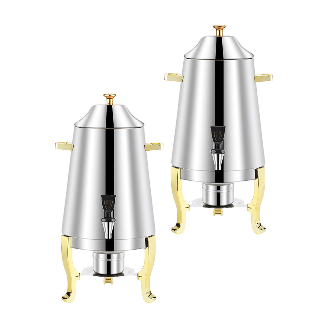 SOGA 2X Stainless Steel Dispenser Beverage Juicer Commercial Buffet Drink Container Jug with Side Handles - Cafe Supply
