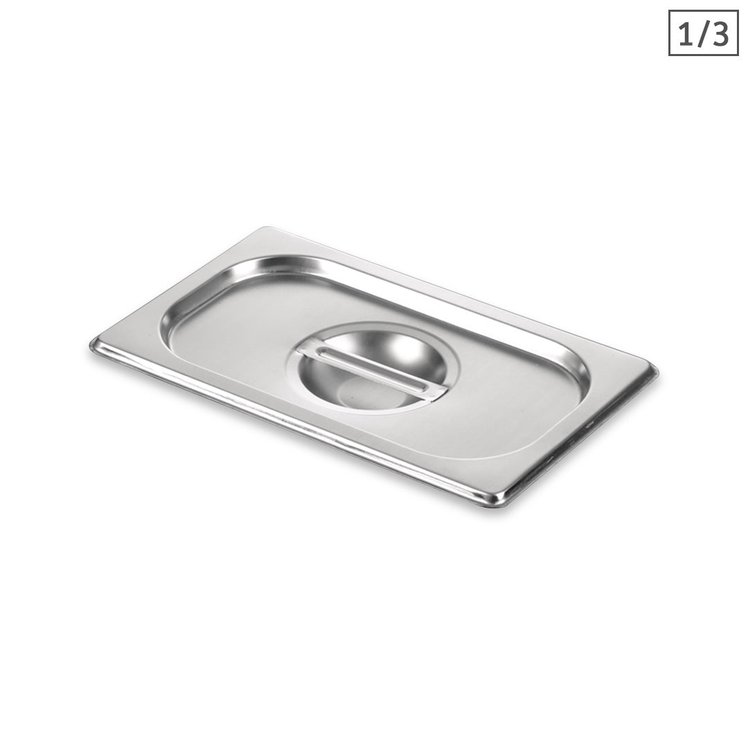 SOGA Gastronorm GN Pan Lid Full Size 1/3 Stainless Steel Tray Top Cover - Cafe Supply