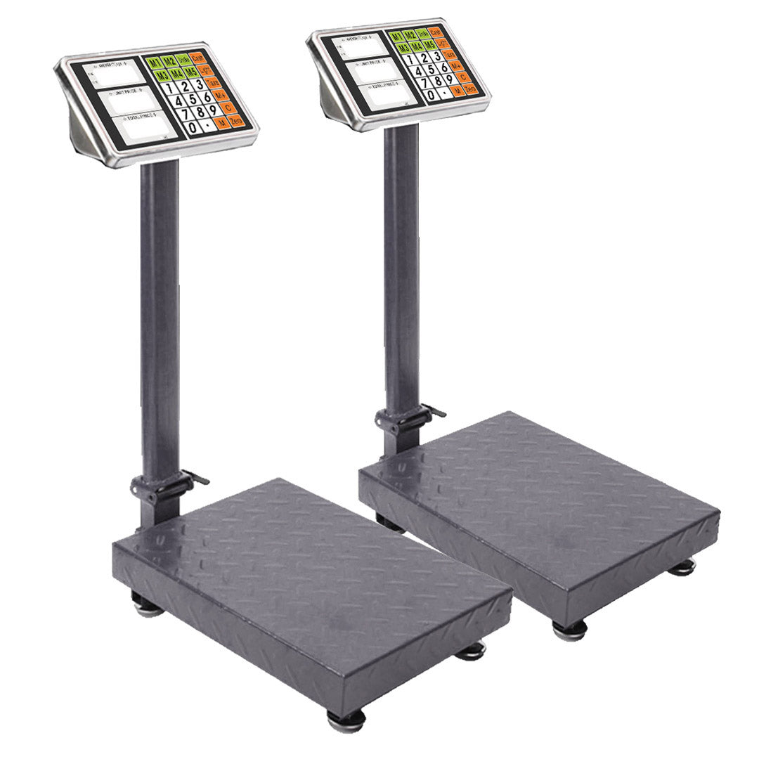 SOGA 2X 300kg Electronic Digital Platform Scale Computing Shop Postal Weight Black - Cafe Supply