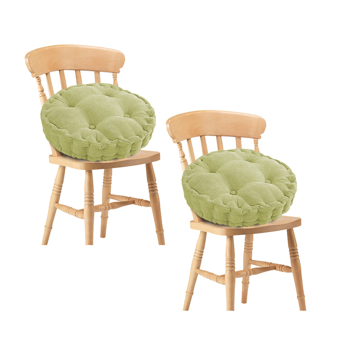 SOGA 2X Green Round Cushion Soft Leaning Plush Backrest Throw Seat Pillow Home Office Decor - Cafe Supply