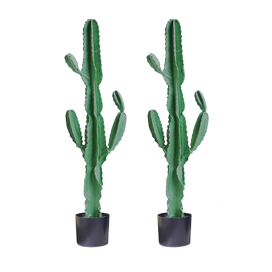 SOGA 2X 120cm Green Artificial Indoor Cactus Tree Fake Plant Simulation Decorative 6 Heads - Cafe Supply