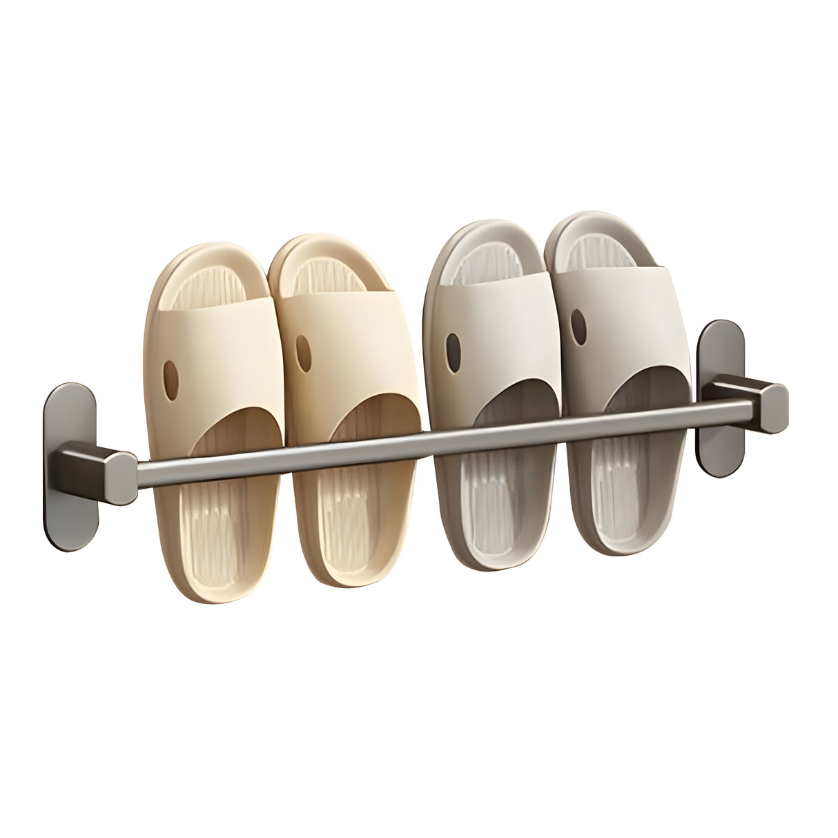 SOGA 49cm Wall-Mounted Slipper Organiser Adhesive Storage Space-Saving Wall Rack - Cafe Supply