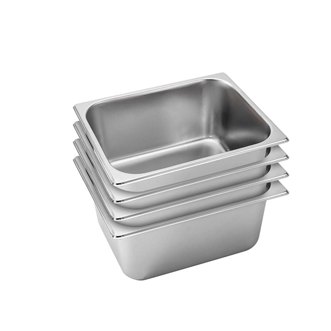 SOGA 4X Gastronorm GN Pan Full Size 1/2 GN Pan 15cm Deep Stainless Steel Tray - Cafe Supply