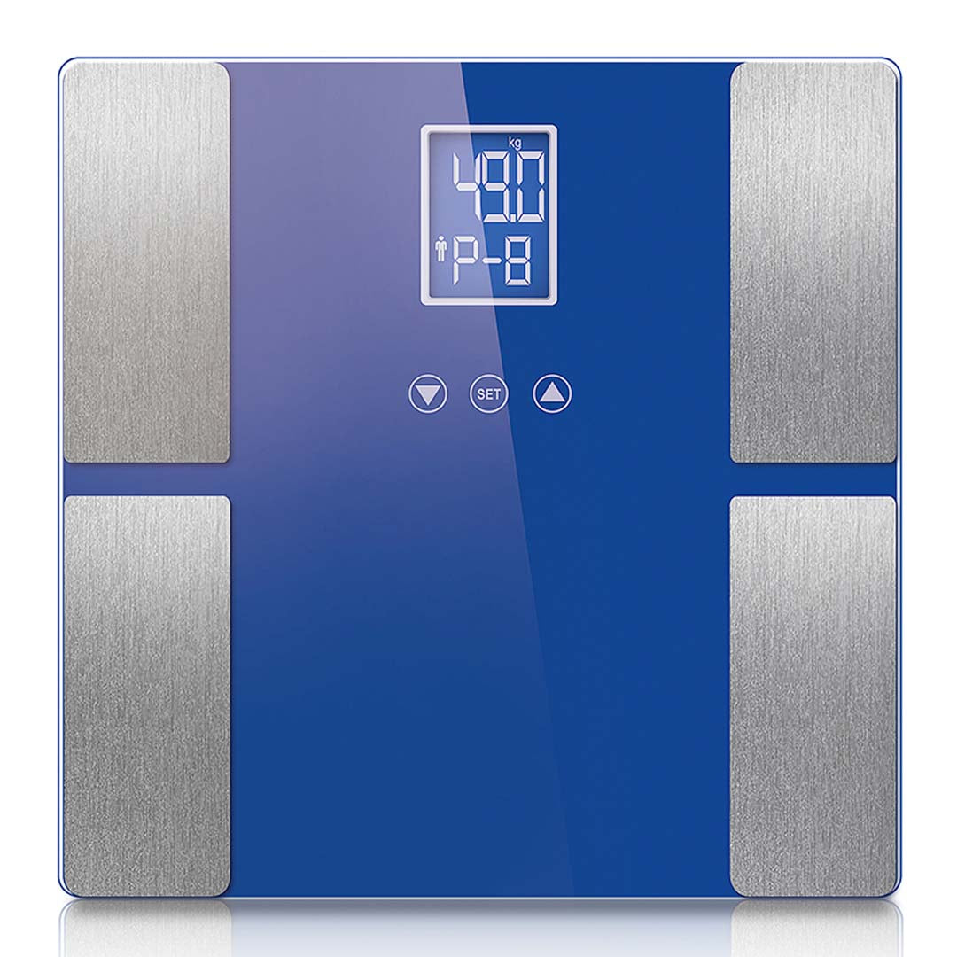 SOGA Digital Electronic LCD Bathroom Body Fat Scale Weighing Scales Weight Monitor Blue - Cafe Supply