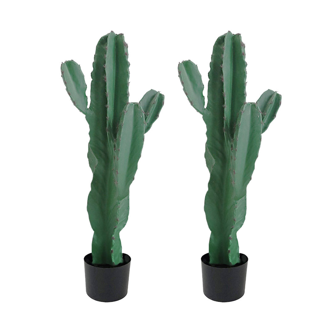 SOGA 2X 70cm Green Artificial Indoor Cactus Tree Fake Plant Simulation Decorative 5 Heads - Cafe Supply