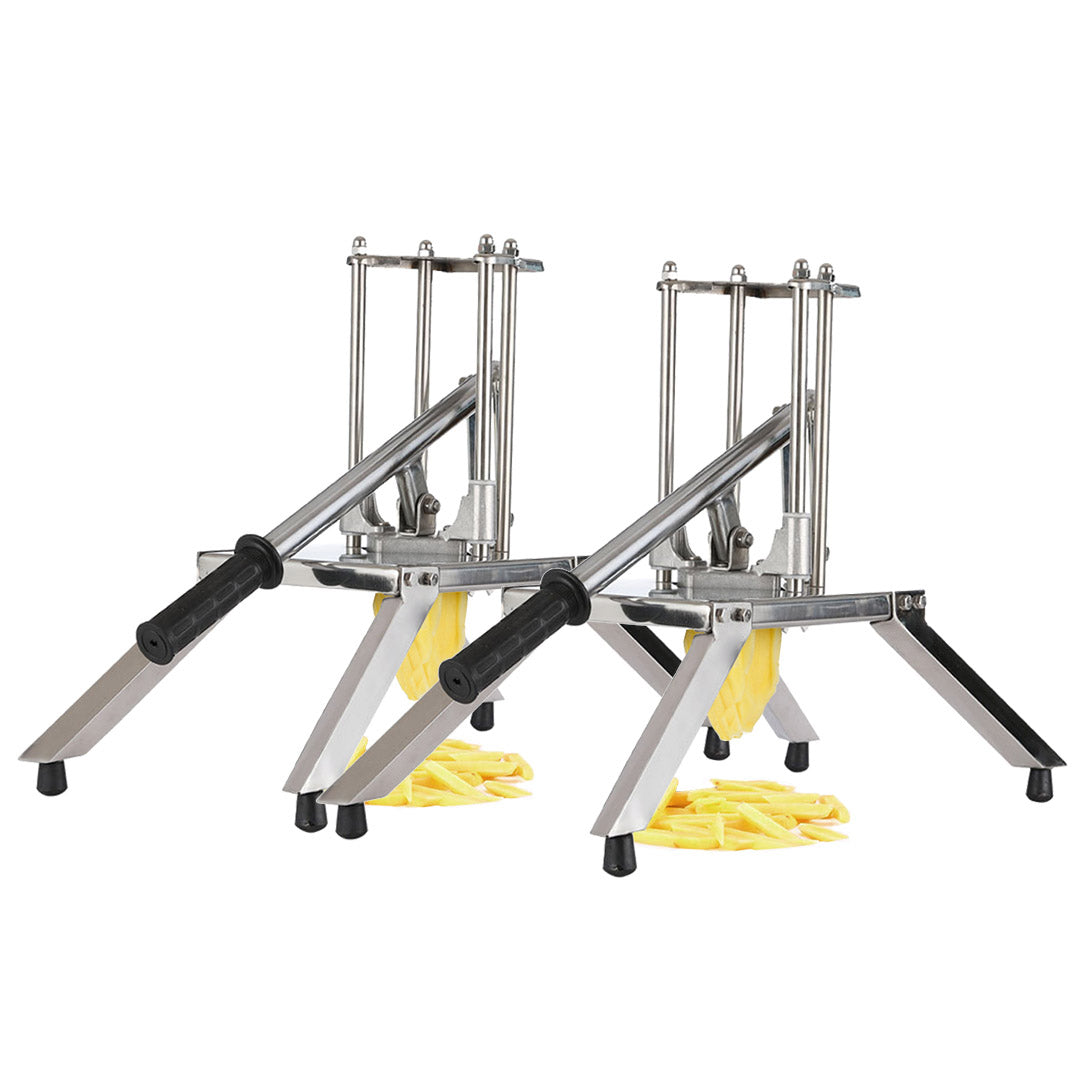 SOGA 2X Commercial Potato French Fry Fruit Vegetable Cutter Stainless Steel 3 Blades - Cafe Supply