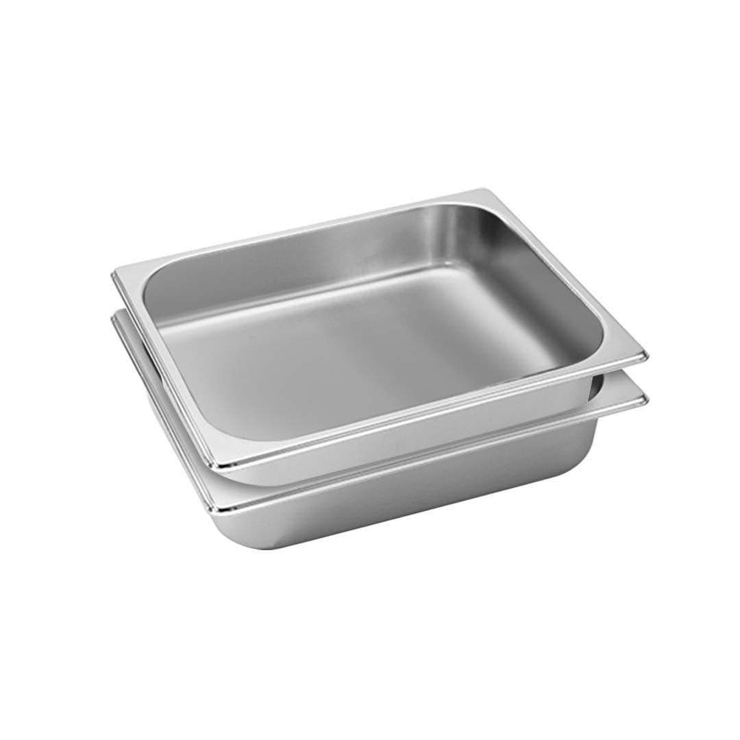 SOGA 2X Gastronorm GN Pan Full Size 1/2 GN Pan 6.5cm Deep Stainless Steel Tray - Cafe Supply