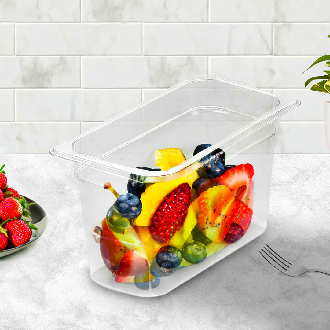 SOGA 200mm Clear Gastronorm GN Pan 1/3 Food Tray Storage - Cafe Supply
