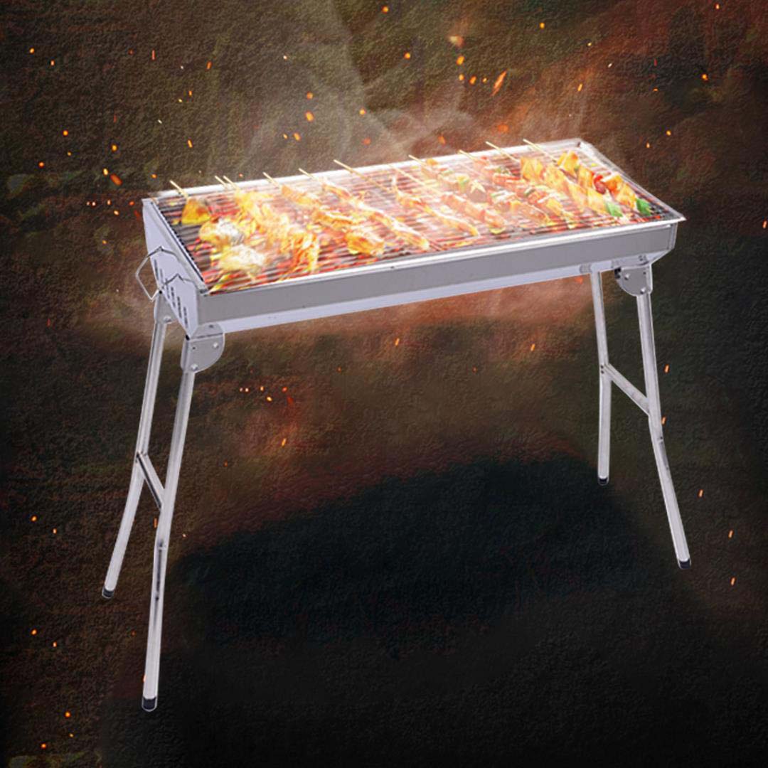 SOGA 2X Skewers Grill Portable Stainless Steel Charcoal BBQ Outdoor 6-8 Persons - Cafe Supply