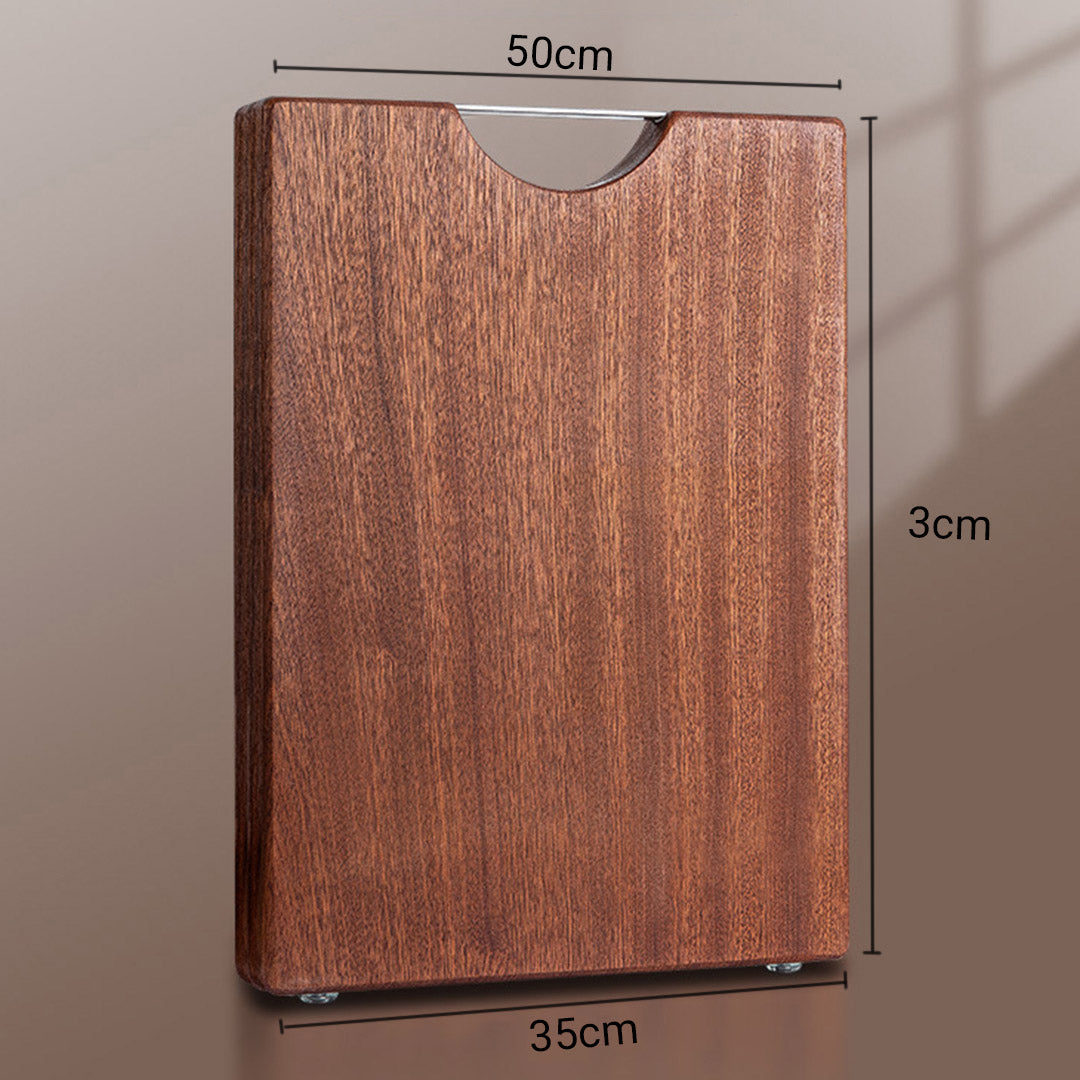 SOGA 2X 50cm Rectangular Wooden Ebony Butcher Block Non-slip Chopping Food Serving Tray Charcuterie Board - Cafe Supply