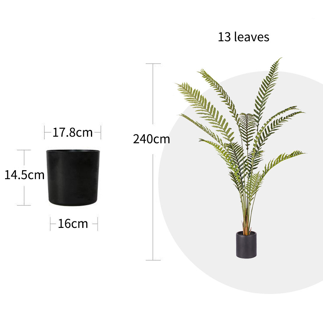 SOGA 2X 240cm Artificial Green Rogue Hares Foot Fern Tree Fake Tropical Indoor Plant Home Office Decor - Cafe Supply
