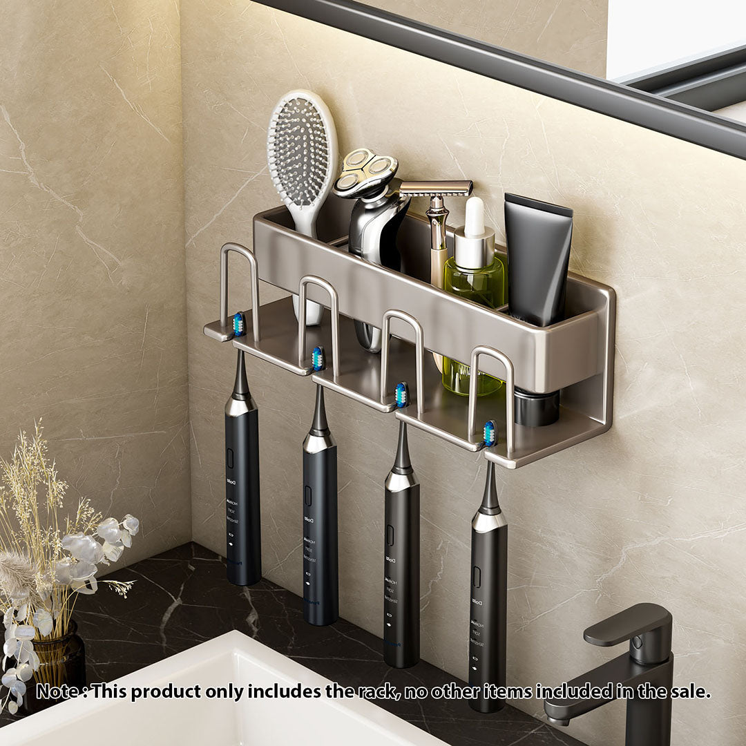 SOGA 27cm Wall-Mounted Bathroom Storage Organiser Space Saving Adhesive Shelf Rack - Cafe Supply