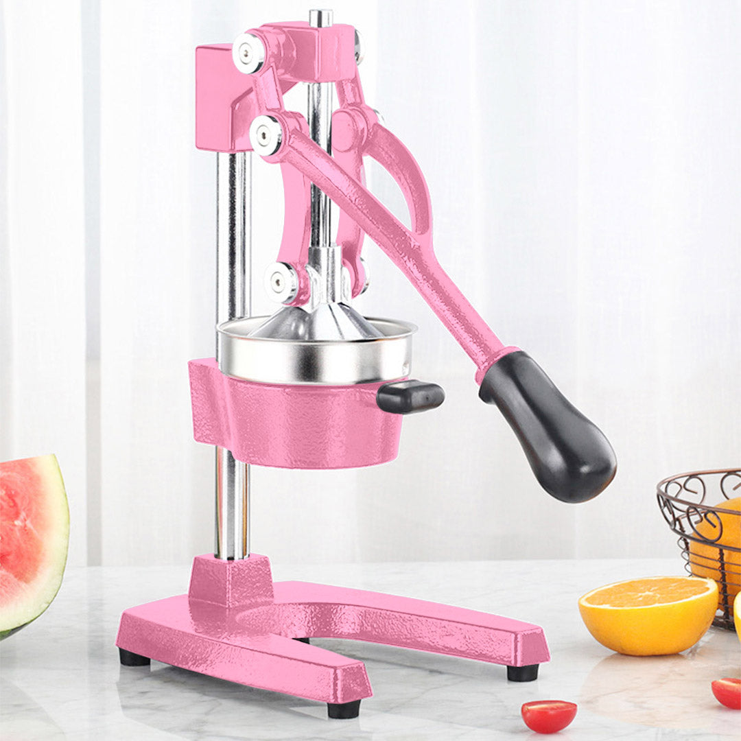 SOGA 2X Commercial Manual Juicer Hand Press Juice Extractor Squeezer Orange Citrus Pink - Cafe Supply