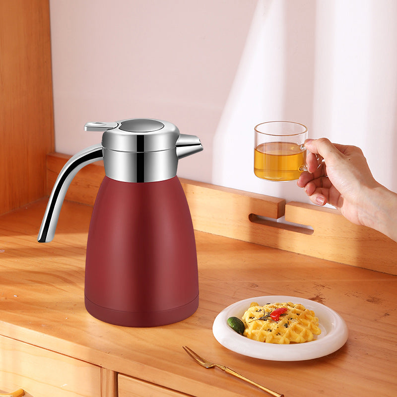 SOGA 2X 2.2L Stainless Steel Kettle Insulated Vacuum Flask Water Coffee Jug Thermal Red - Cafe Supply
