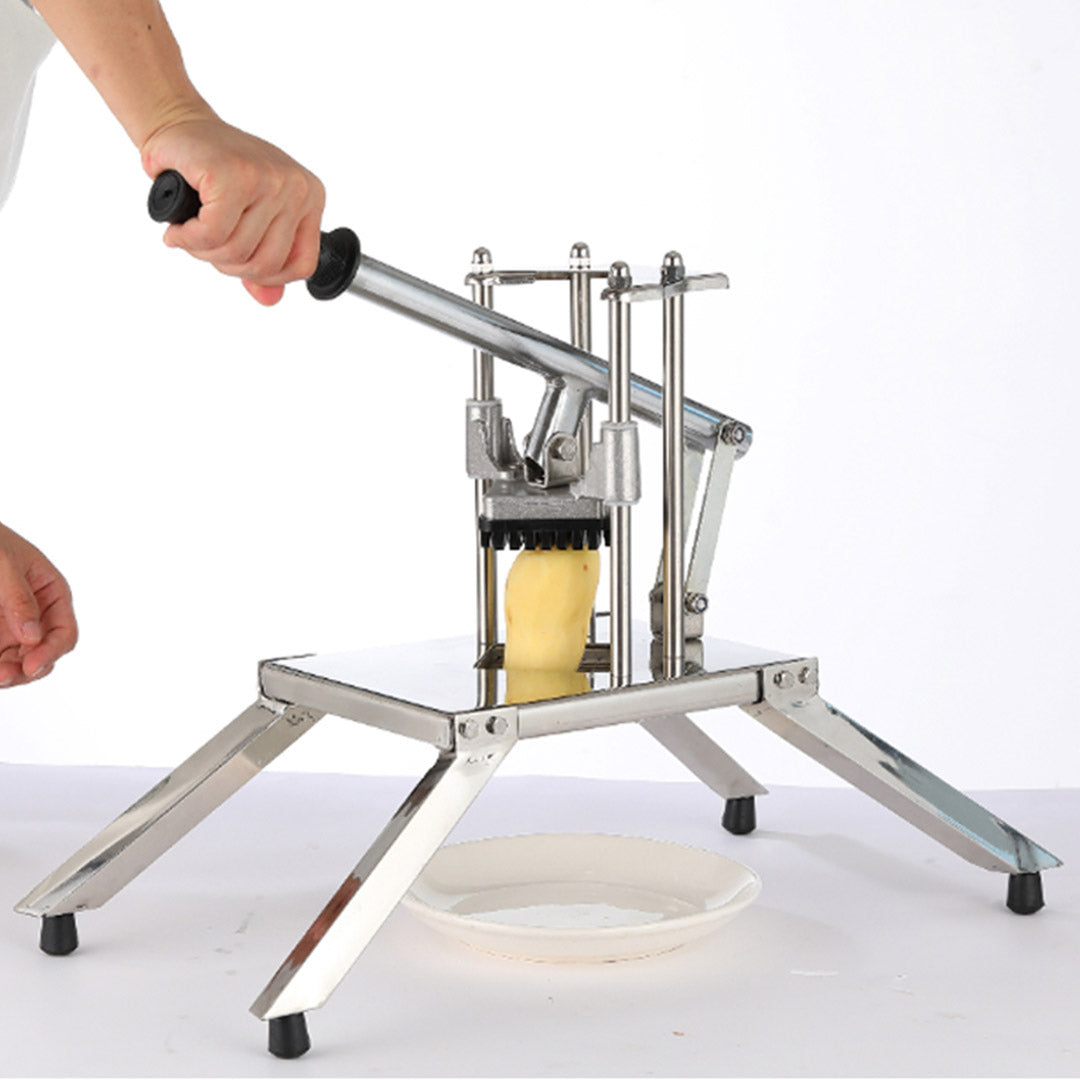 SOGA 2X Commercial Potato French Fry Fruit Vegetable Cutter Stainless Steel 3 Blades - Cafe Supply