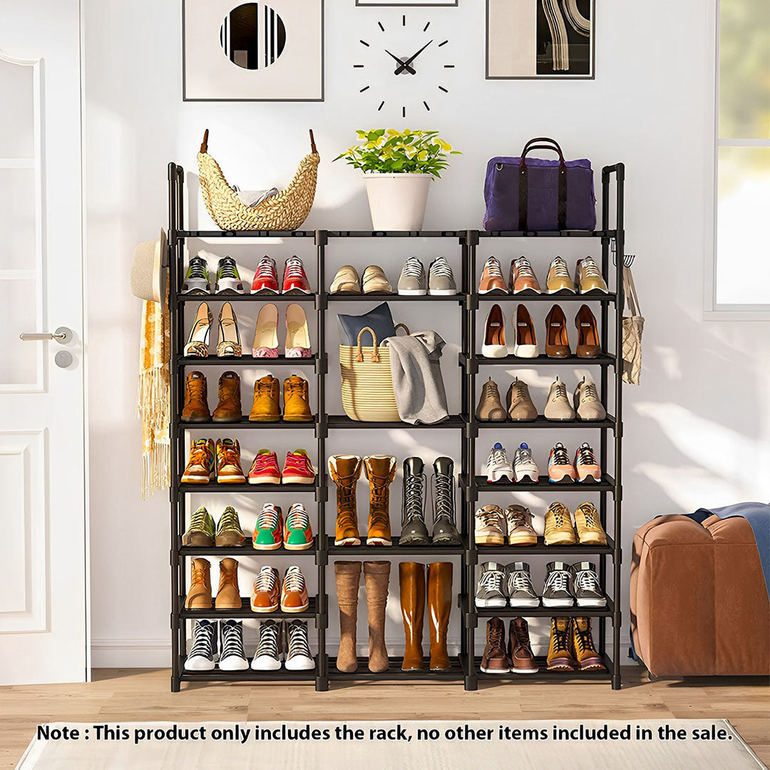 SOGA 21-Shelf Tier Shoe Storage Shelf Space-Saving Caddy Rack Organiser with Handle - Cafe Supply