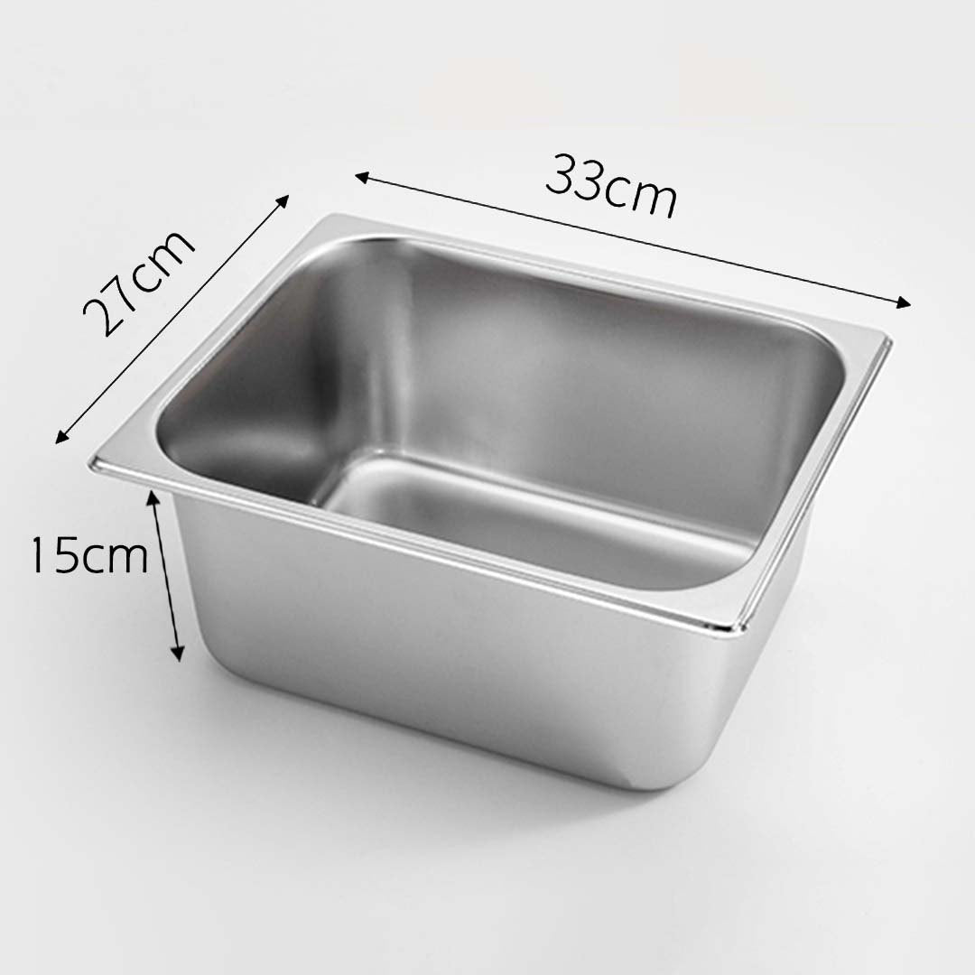 SOGA Gastronorm GN Pan Full Size 1/2 GN Pan 15cm Deep Stainless Steel Tray - Cafe Supply