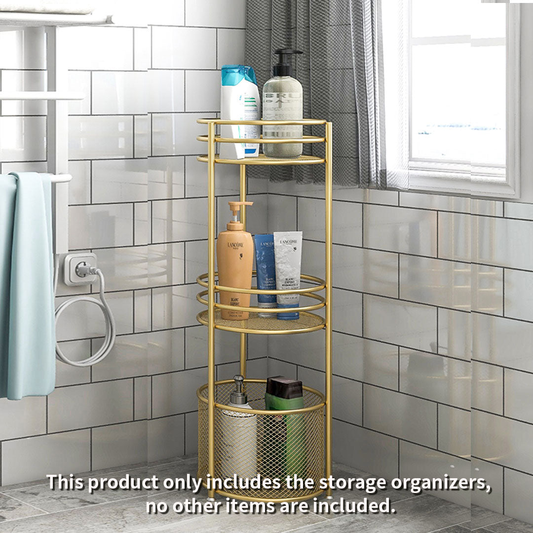 SOGA 2X 3 Tier Bathroom Freestanding Storage Shelf Multifunctional Display Rack Organiser with Basket - Cafe Supply