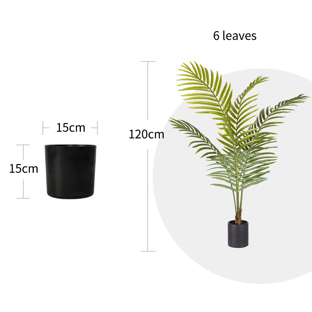 SOGA 2X 120cm Green Artificial Indoor Rogue Areca Palm Tree Fake Tropical Plant Home Office Decor - Cafe Supply