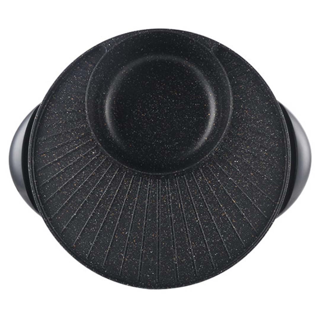 SOGA 2X 2 in 1 Electric Stone Coated Teppanyaki Grill Plate Steamboat Hotpot 3-5 Person - Cafe Supply