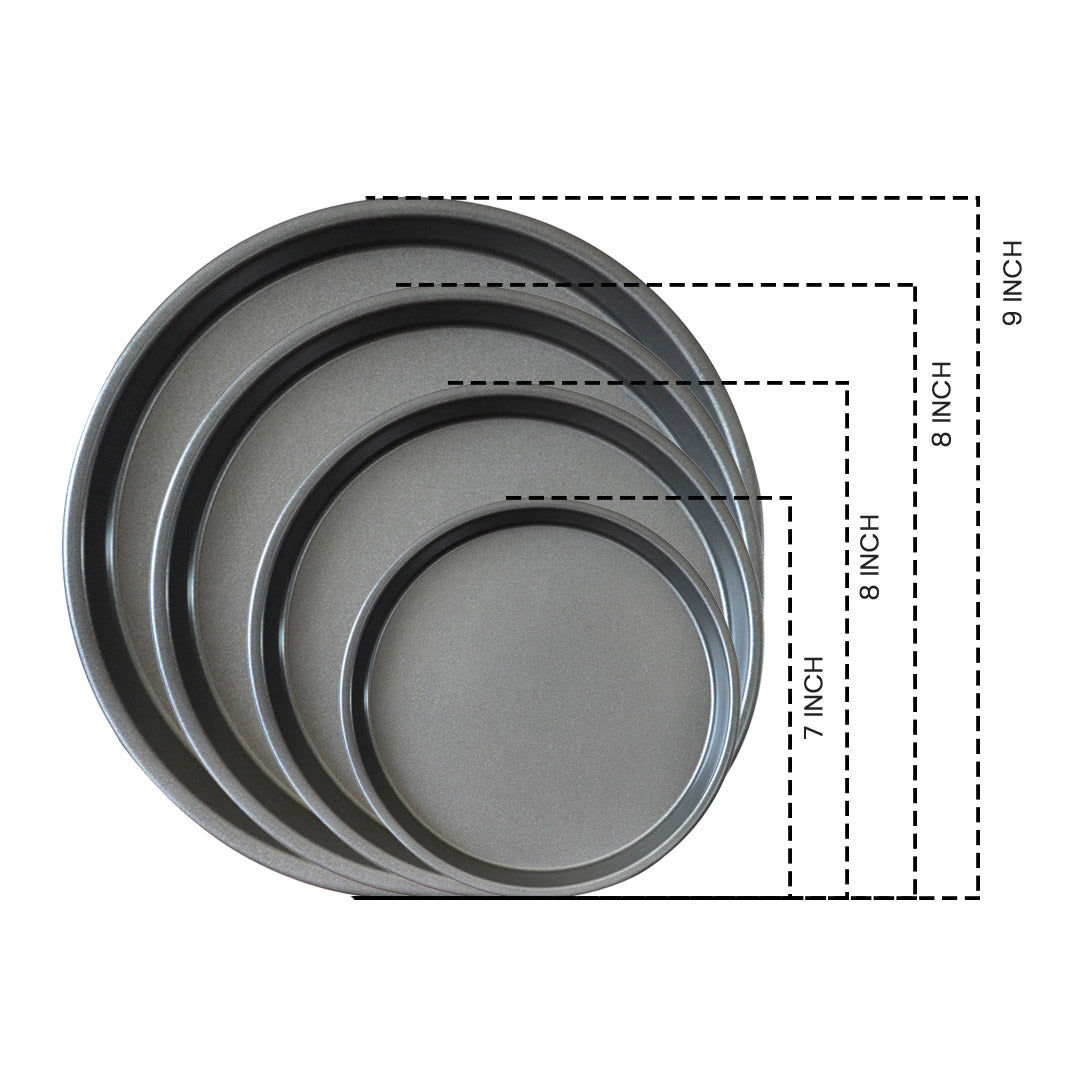 SOGA Round Black Steel Non-stick Pizza Tray Oven Baking Plate Pan Set - Cafe Supply