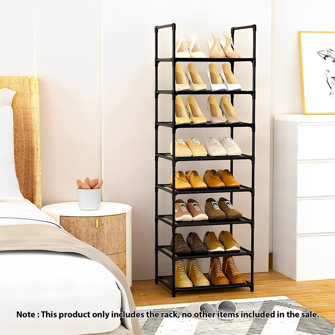 SOGA 2X 8 Tier Shoe Storage Shelf Space-Saving Caddy Rack Organiser with Handle - Cafe Supply