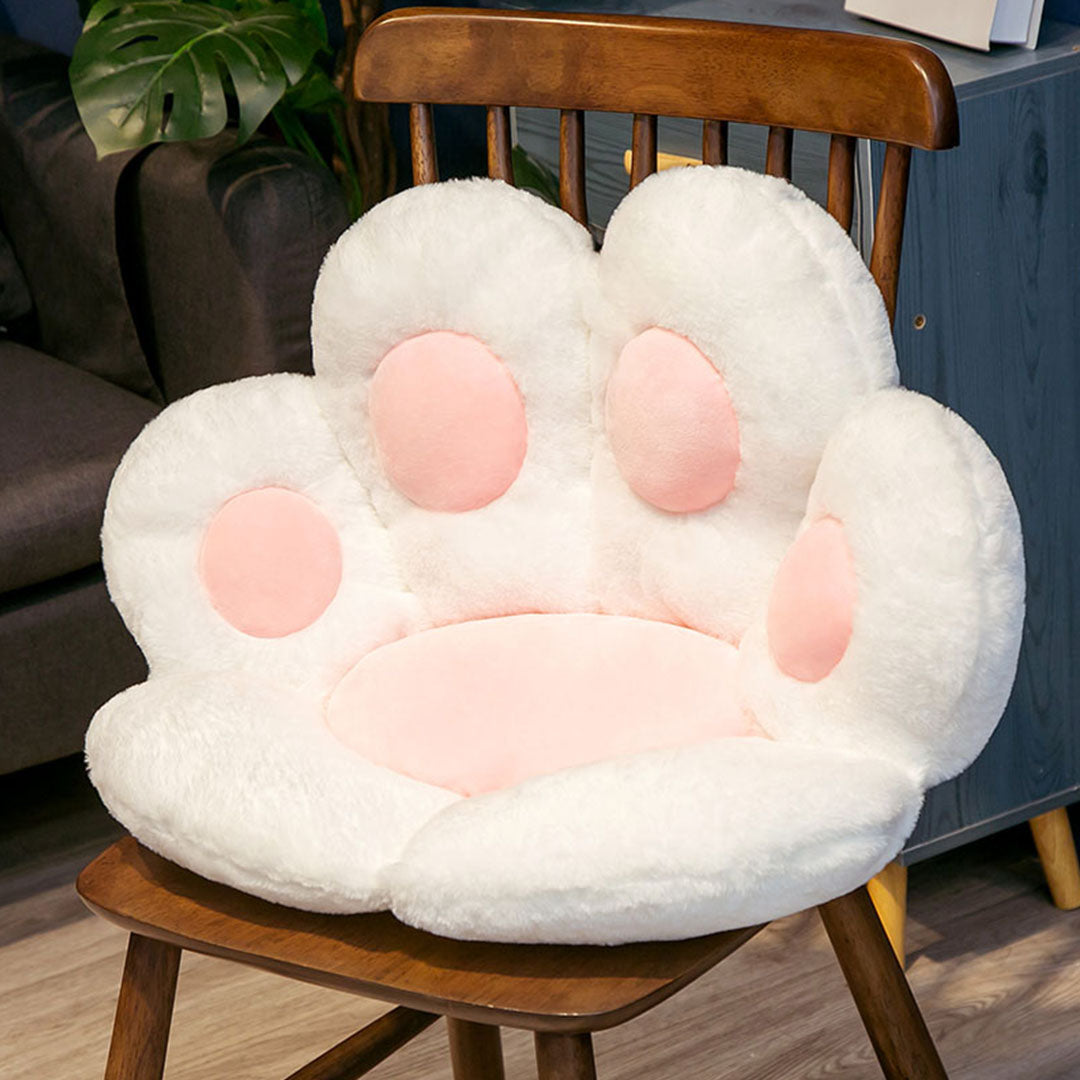 SOGA White Paw Shape Cushion Warm Lazy Sofa Decorative Pillow Backseat Plush Mat Home Decor - Cafe Supply