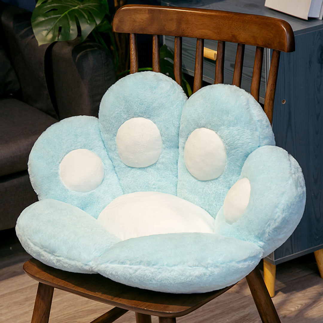 SOGA 2X 70cm Mint Blue Paw Shape Cushion Warm Lazy Sofa Decorative Pillow Backseat Plush Mat Home Decor - Cafe Supply