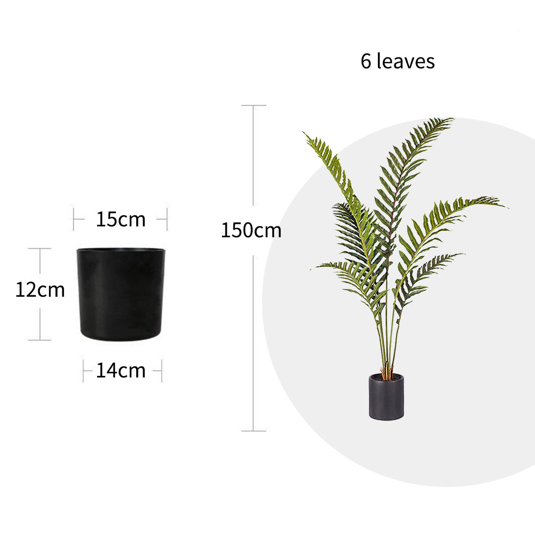 SOGA 150cm Artificial Green Rogue Hares Foot Fern Tree Fake Tropical Indoor Plant Home Office Decor - Cafe Supply