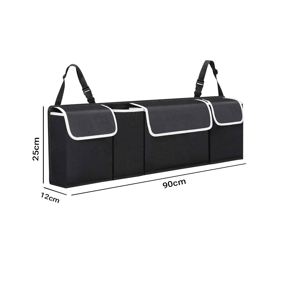 SOGA 2X Oxford Cloth Car Storage Trunk Organiser Backseat Multi-Purpose Interior Accessories Black - Cafe Supply