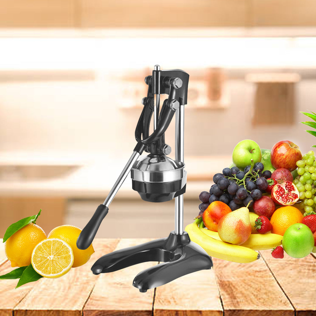 SOGA 2X Stainless Steel Manual Juicer Hand Press Juice Extractor Squeezer Lemon Orange Citrus Black - Cafe Supply