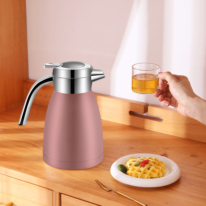SOGA 2.2L Stainless Steel Kettle Insulated Vacuum Flask Water Coffee Jug Thermal Pink - Cafe Supply