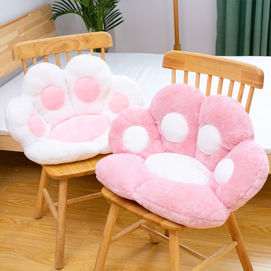 SOGA 2X Pink Paw Shape Cushion Warm Lazy Sofa Decorative Pillow Backseat Plush Mat Home Decor - Cafe Supply