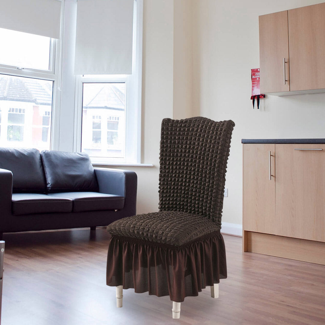 SOGA Coffee Chair Cover Seat Protector with Ruffle Skirt Stretch Slipcover Wedding Party Home Decor - Cafe Supply