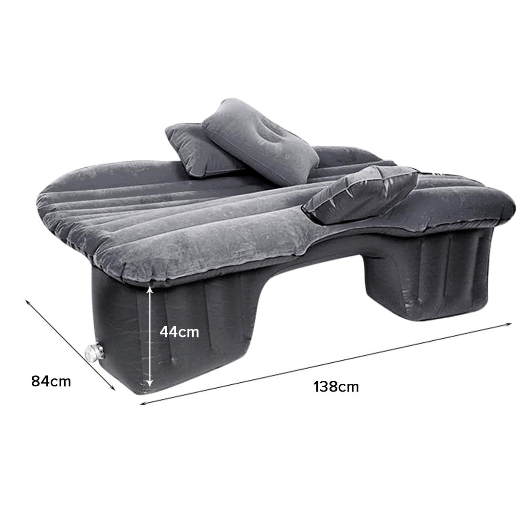 SOGA 2X Inflatable Car Mattress Portable Travel Camping Air Bed Rest Sleeping Bed Grey - Cafe Supply