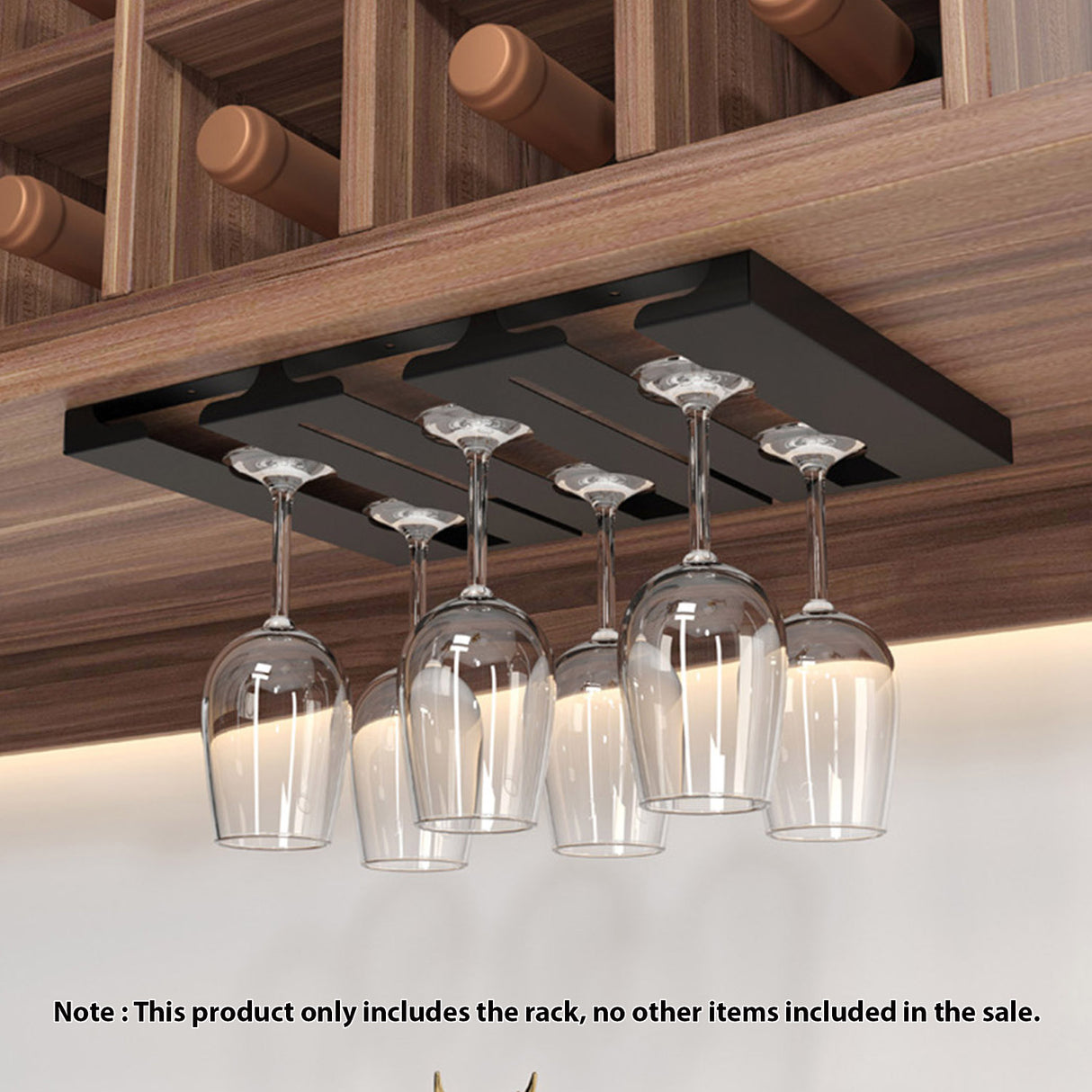 SOGA 2X 34cm Wine Glass Holder Hanging Stemware Storage Organiser Kitchen Bar Restaurant Decoration - Cafe Supply