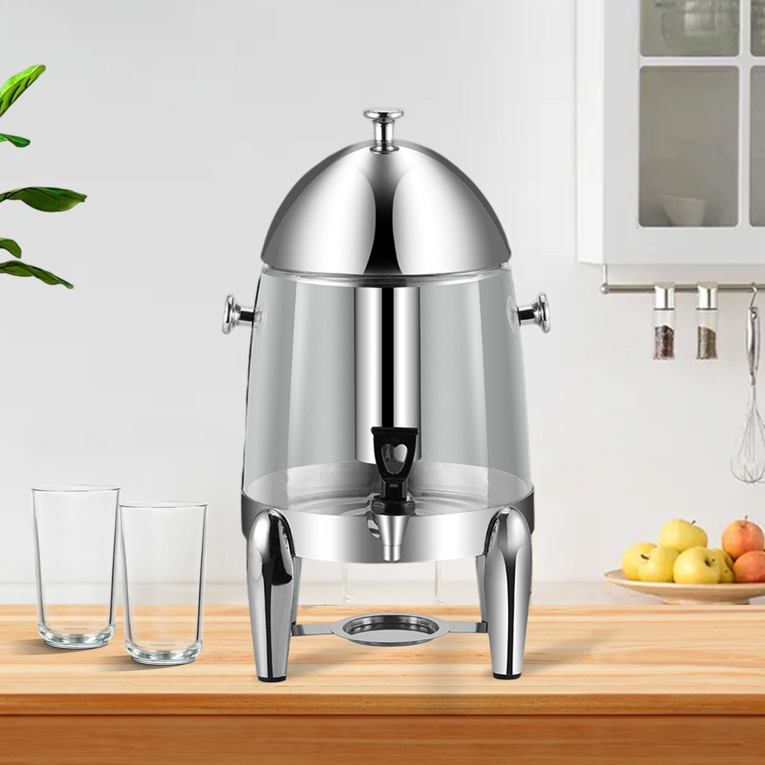 SOGA Stainless Steel 12L Beverage Dispenser Hot and Cold Juice Water Tea Chafer Urn Buffet Drink Container Jug - Cafe Supply