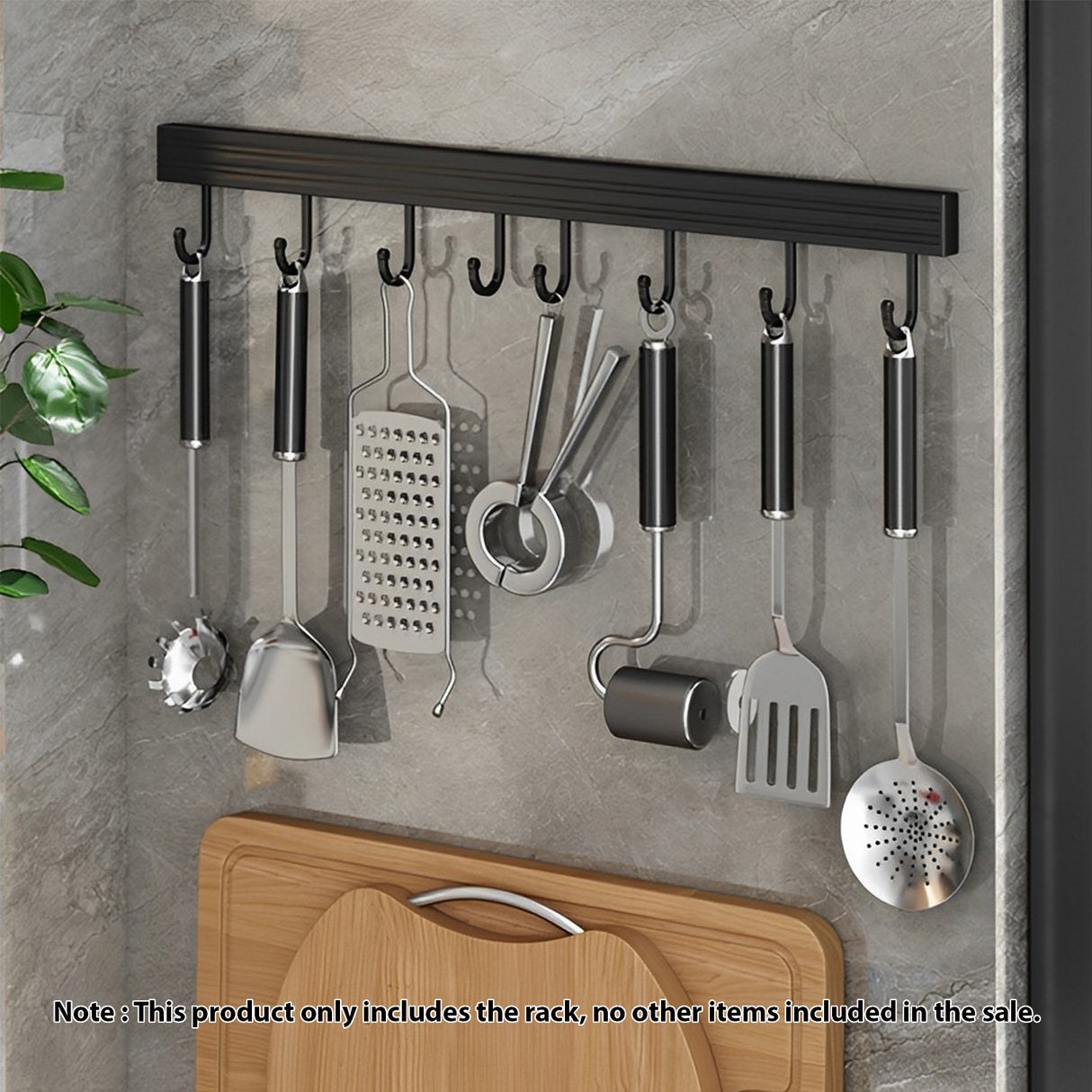 SOGA 2X 41cm Wall Mounted Kitchen Utensil Storage Rack Space-Saving Spatula Organiser with Durable Hooks - Cafe Supply