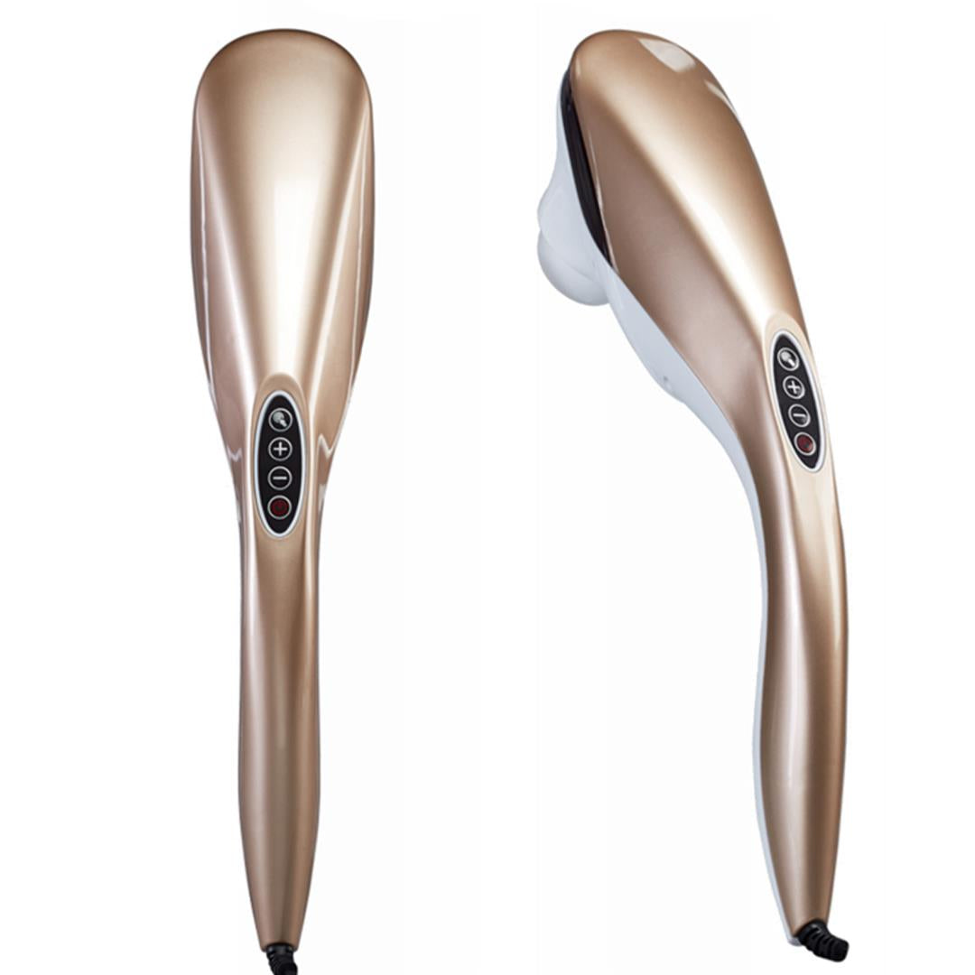 SOGA 6 Heads Portable Handheld Massager Soothing Stimulate Blood Flow Shoulder Gold - Cafe Supply