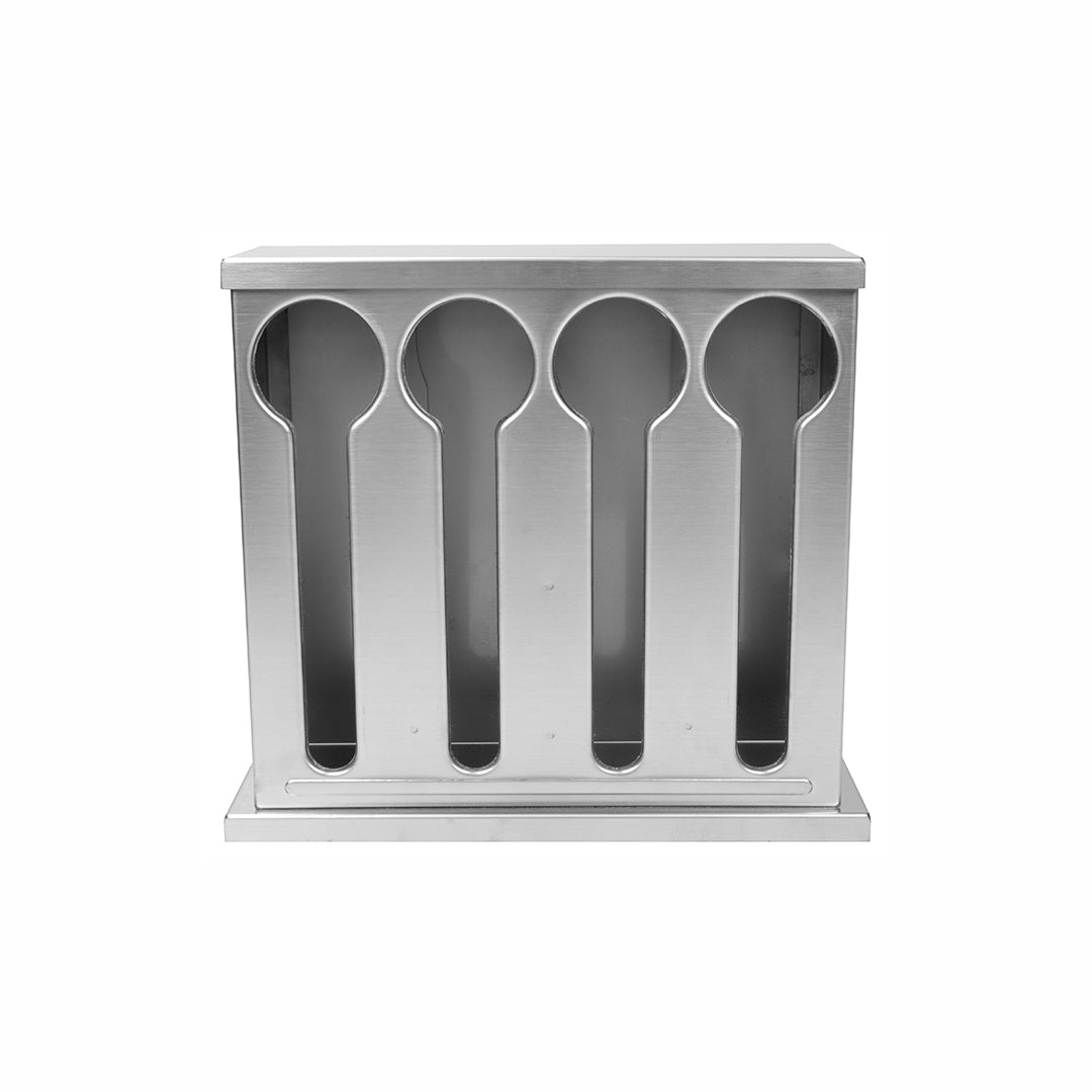 SOGA 2X Stainless Steel Buffet Restaurant Spoon Utensil Holder Storage Rack 4 Holes - Cafe Supply