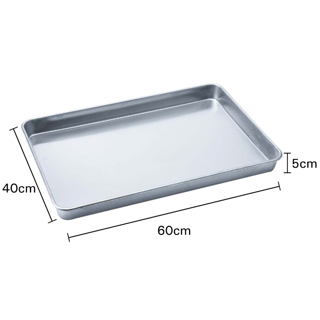 SOGA 10X Aluminium Oven Baking Pan Cooking Tray for Baker Gastronorm 60*40*5cm - Cafe Supply
