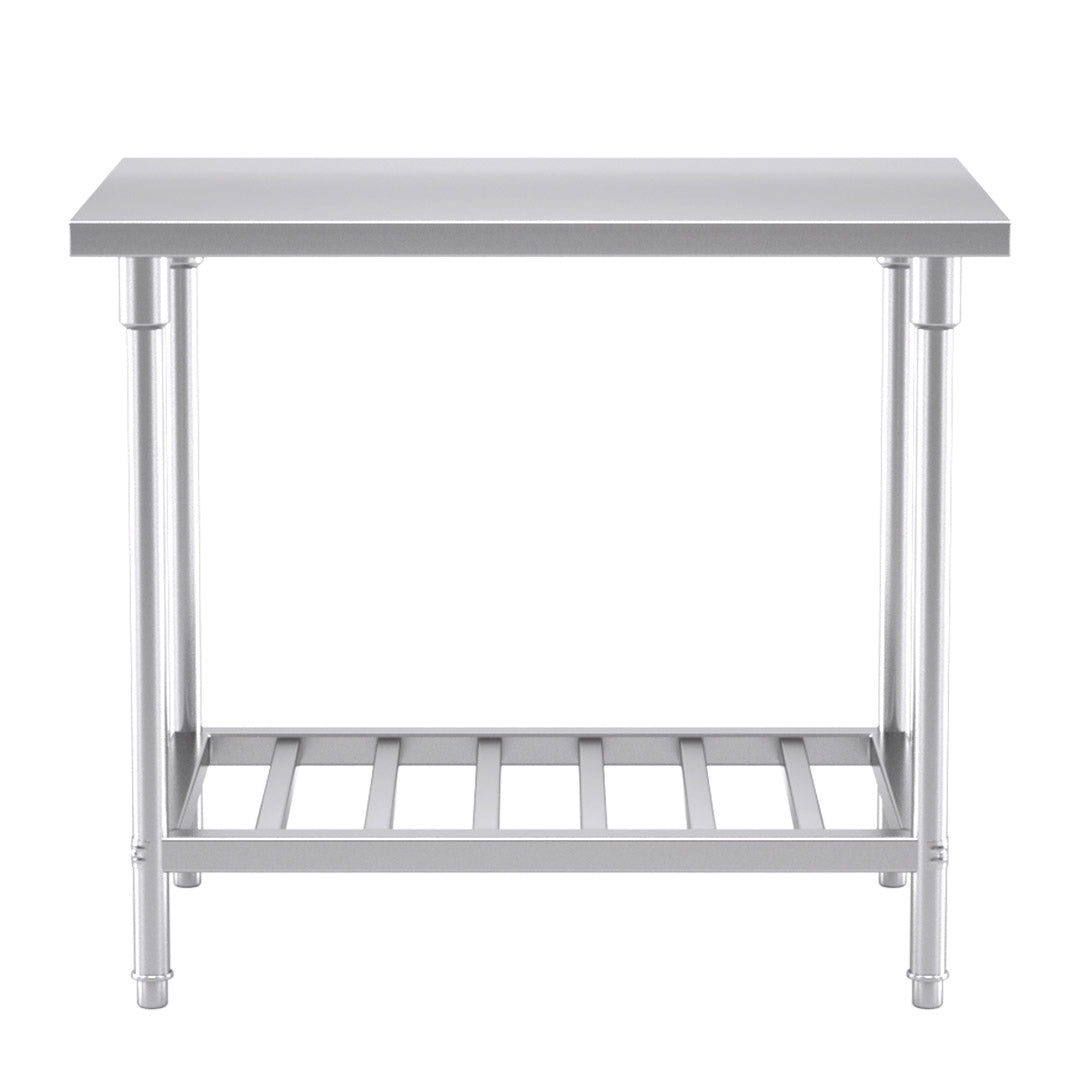 SOGA 100*70*85cm Commercial Catering Kitchen Stainless Steel Prep Work Bench - Cafe Supply