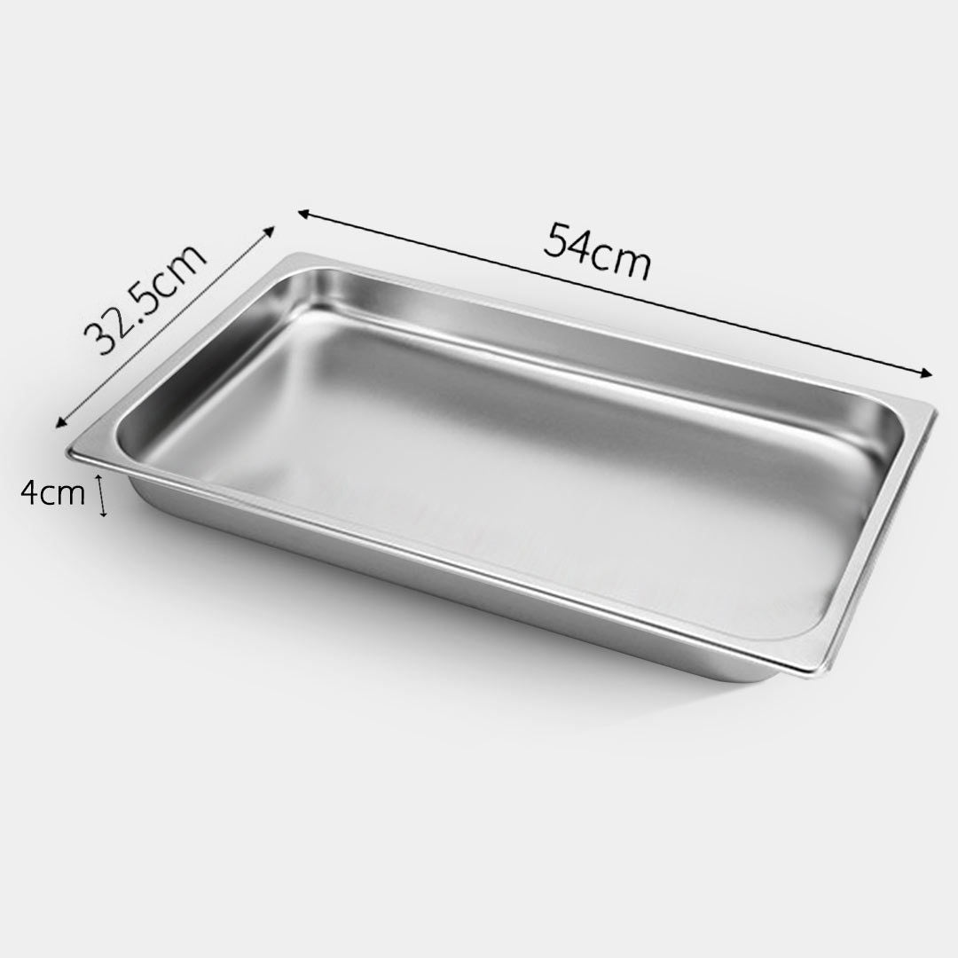 SOGA 12X Gastronorm GN Pan Full Size 1/1 GN Pan 4cm Deep Stainless Steel Tray - Cafe Supply