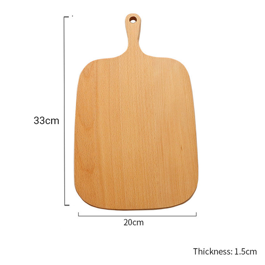 SOGA 33cm Brown Rectangle Wooden Serving Tray Chopping Board Paddle with Handle Home Decor - Cafe Supply