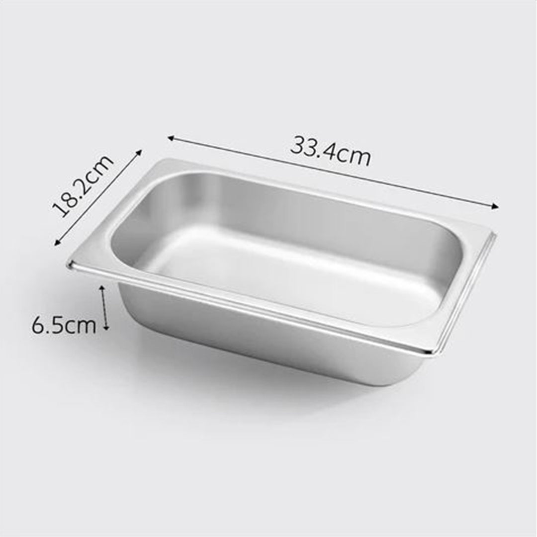 SOGA 12X Gastronorm GN Pan Full Size 1/3 GN Pan 6.5 cm Deep Stainless Steel Tray - Cafe Supply